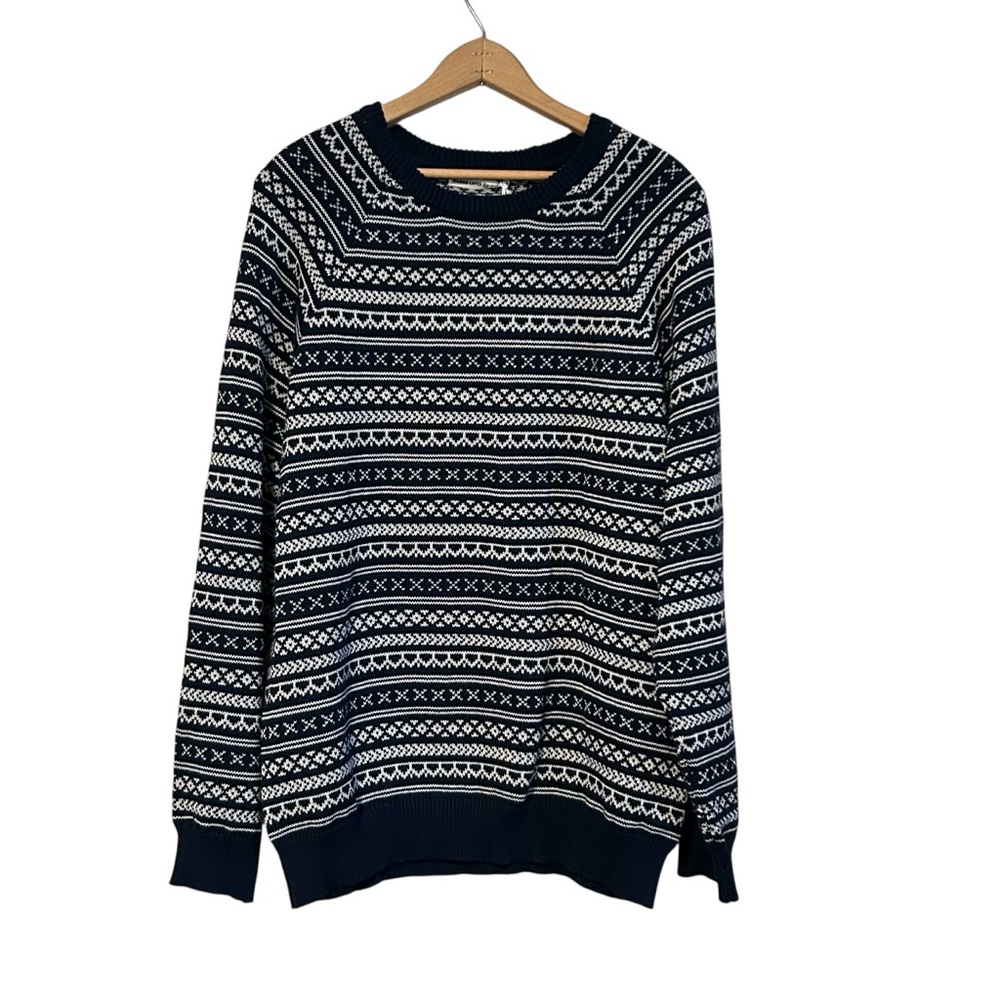 New Marine Layer Knox Fairisle Sweater Re-spun Size Large Men’s Pullover